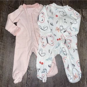 Girls preemie pajamas